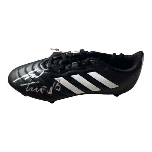 A professional-grade football boot hand-signed by Hernan Crespo in bold silver ink on the side, featuring an official Limelight Memorabilia COA.