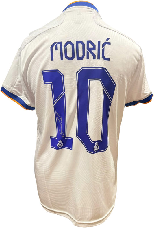 Luka Modrić Signed Real Madrid Home Shirt – 2021/22 Replica Double-Winning Jersey