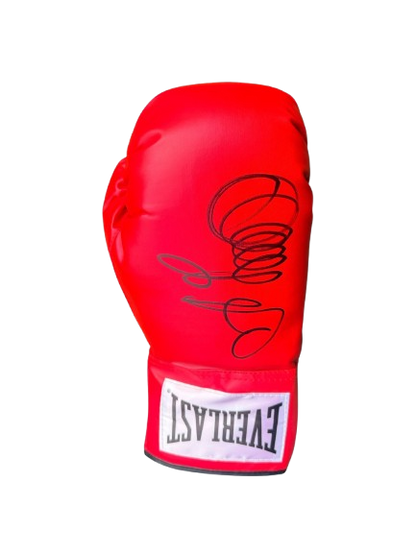 Professional Everlast boxing glove featuring a bold hand-signed autograph by heavyweight champion Oleksandr Usyk.