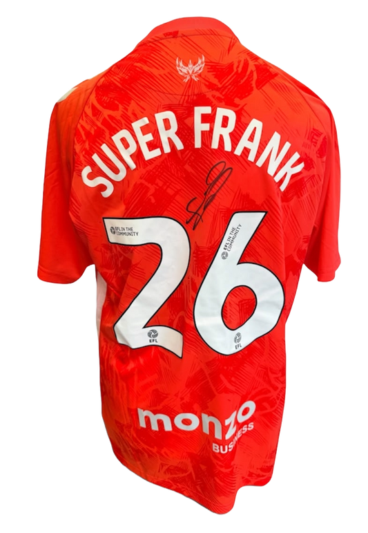 Back view of the signed Frank Lampard Coventry City away shirt 2025/26 with Super Frank 26 promotion printing and autograph