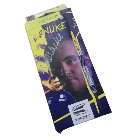 Luke Littler Target darts set hand-signed by Luke Littler on the case in permanent marker